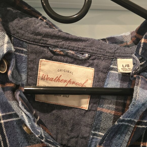 Neutral Blues Flannel Button Up Shirt - Picture 2 of 3